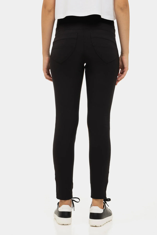 Μαύρο εφαρμοστό παντελόνι εγκυμοσύνης - Παντελόνι - soonMAMA - Η σωστή προσθήκη στην κομψή και άνετη εγκυμοσύνη! - Παλτά για έγκυες