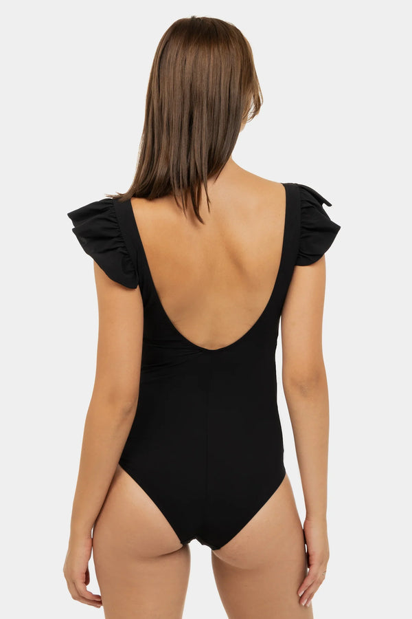 Μαύρο μαγιό εγκυμοσύνης και θηλασμού με μανίκια-φτερά - - soonMAMA - Η σωστή προσθήκη στην κομψή και άνετη εγκυμοσύνη! - Παλτά για έγκυες