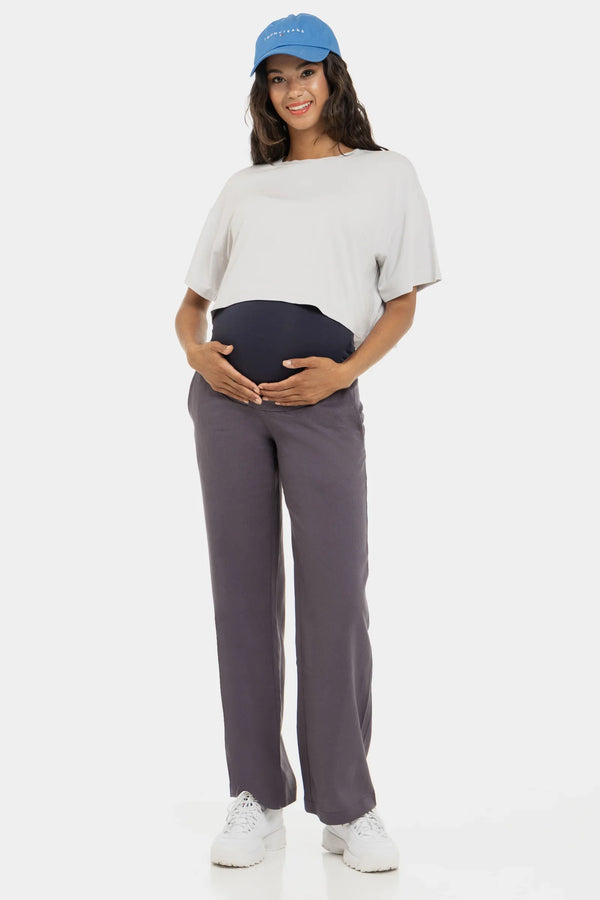 Κροπ τοπ εγκυμοσύνης από βαμβάκι – λευκό - - soonMAMA - Η σωστή προσθήκη στην κομψή και άνετη εγκυμοσύνη! - Παλτά για έγκυες