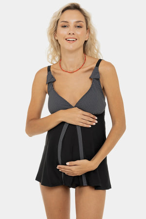 Μαγιό εγκυμοσύνης και θηλασμού δύο τεμαχίων με σημειακά στοιχεία - - soonMAMA - Η σωστή προσθήκη στην κομψή και άνετη εγκυμοσύνη! - Παλτά για έγκυες