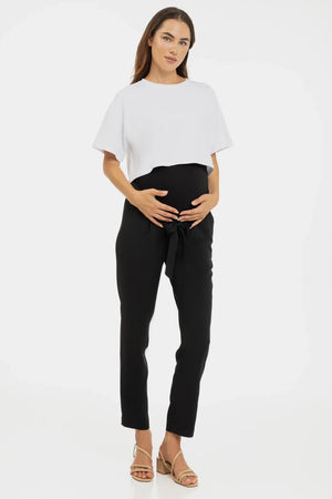 Φαρδύ μαύρο παντελόνι εγκυμοσύνης - Παντελόνι - soonMAMA - Η σωστή προσθήκη στην κομψή και άνετη εγκυμοσύνη! - Παλτά για έγκυες