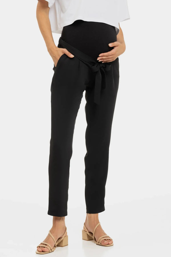 Φαρδύ μαύρο παντελόνι εγκυμοσύνης - Παντελόνι - soonMAMA - Η σωστή προσθήκη στην κομψή και άνετη εγκυμοσύνη! - Παλτά για έγκυες