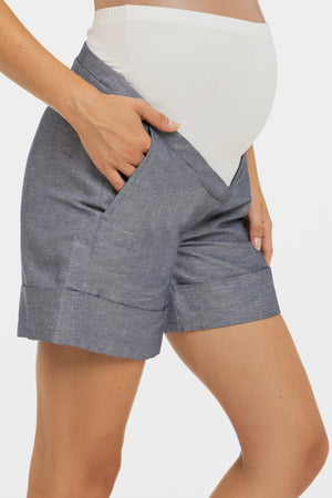 Βαμβακερό σορτς εγκυμοσύνης με σχέδιο - - soonMAMA - Η σωστή προσθήκη στην κομψή και άνετη εγκυμοσύνη! - Παλτά για έγκυες