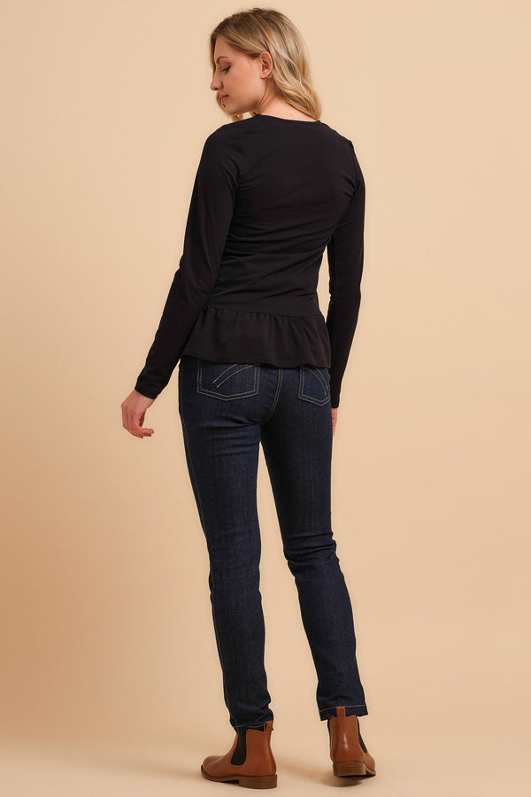 Μπλούζα εγκυμοσύνης και θηλασμού με βολάν - Μπλούζα - soonMAMA - Η σωστή προσθήκη στην κομψή και άνετη εγκυμοσύνη! - Παλτά για έγκυες