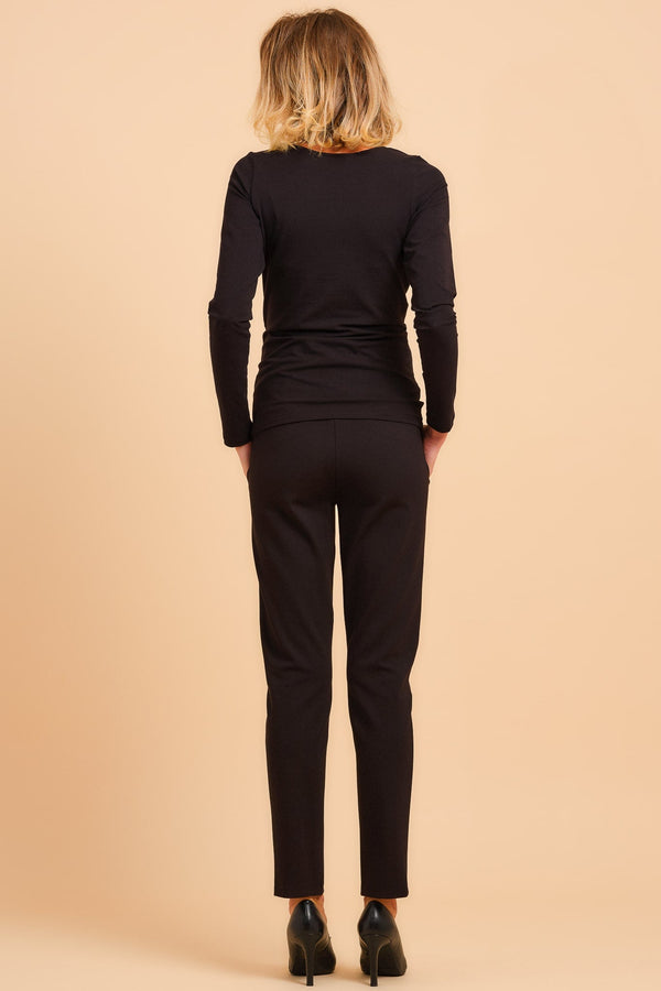 Παντελόνι εγκυμοσύνης από ύφασμα λεπτής πλέξης - Παντελόνι - soonMAMA - Η σωστή προσθήκη στην κομψή και άνετη εγκυμοσύνη! - Παλτά για έγκυες