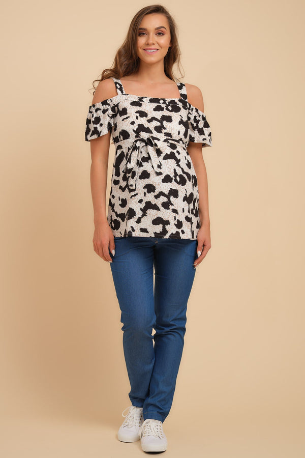 Μπλούζα εγκυμοσύνης με λινάρι - Μπλούζα - soonMAMA - Η σωστή προσθήκη στην κομψή και άνετη εγκυμοσύνη! - Παλτά για έγκυες