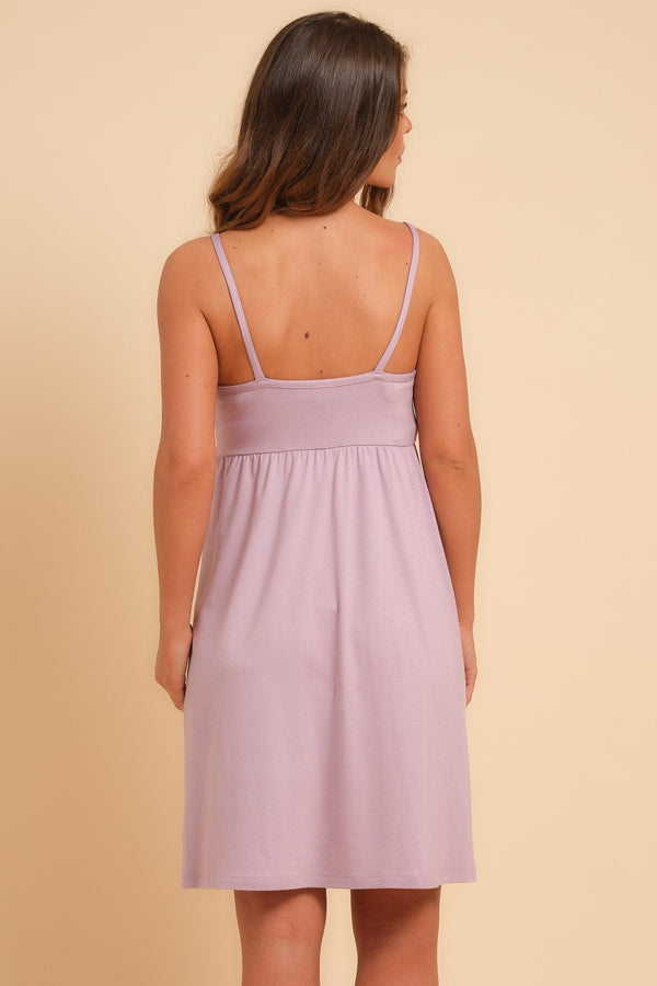 Bαμβακερό νυχτικό εγκυμοσύνης και θηλασμού - Πυτζάμες - soonMAMA - Η σωστή προσθήκη στην κομψή και άνετη εγκυμοσύνη! - Παλτά για έγκυες