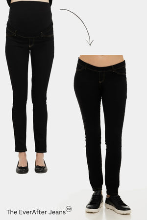 Ελαστικά τζιν εγκυμοσύνης με αφαιρούμενη ζώνη - - soonMAMA - Η σωστή προσθήκη στην κομψή και άνετη εγκυμοσύνη! - Παλτά για έγκυες