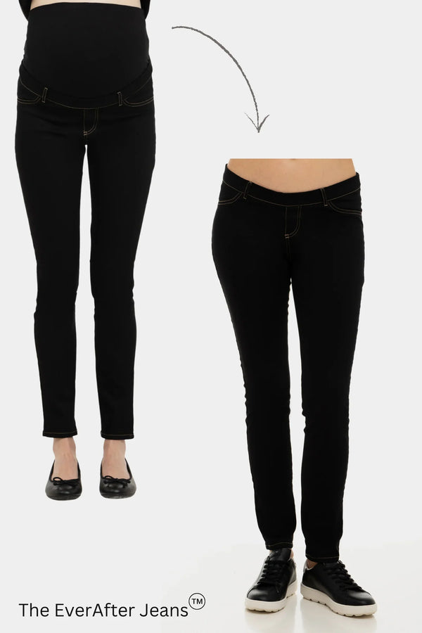 Ελαστικά τζιν εγκυμοσύνης με αφαιρούμενη ζώνη - - soonMAMA - Η σωστή προσθήκη στην κομψή και άνετη εγκυμοσύνη! - Παλτά για έγκυες