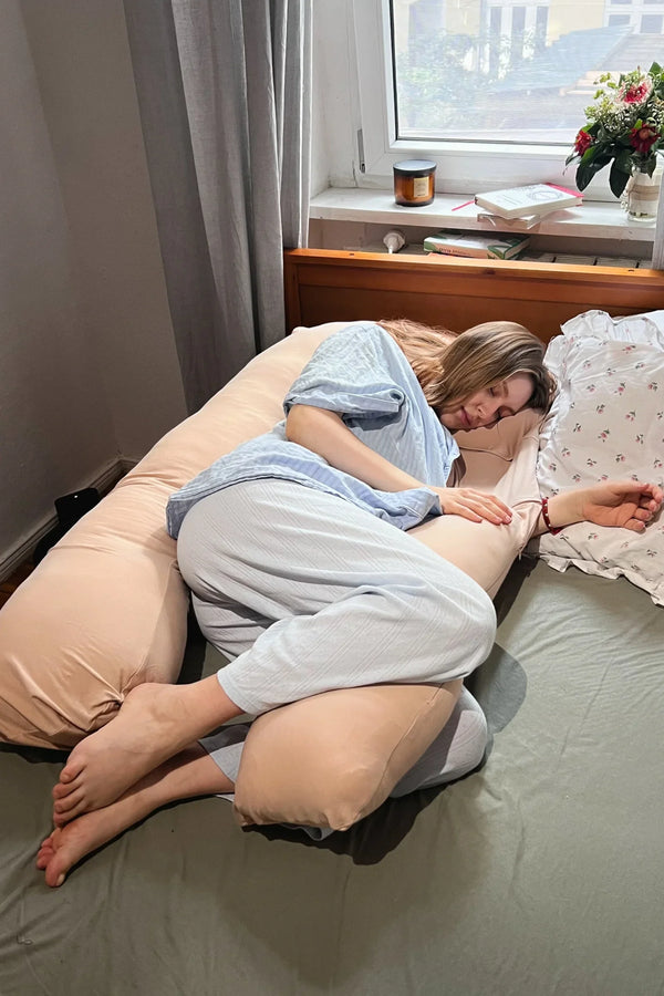 Μαξιλάρι εγκυμοσύνης και θηλασμού 3 σε 1 – Κρεμ