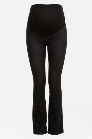 Τζιν εγκυμοσύνης bootcut σε μαύρο χρώμα - - soonMAMA - Η σωστή προσθήκη στην κομψή και άνετη εγκυμοσύνη! - Παλτά για έγκυες