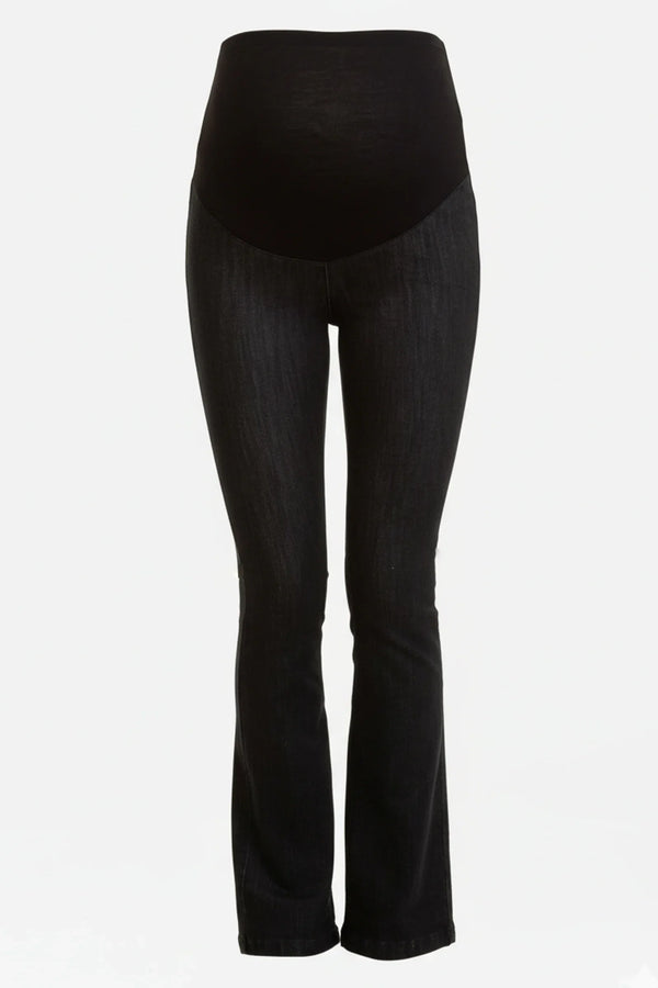 Τζιν εγκυμοσύνης bootcut σε μαύρο χρώμα - - soonMAMA - Η σωστή προσθήκη στην κομψή και άνετη εγκυμοσύνη! - Παλτά για έγκυες