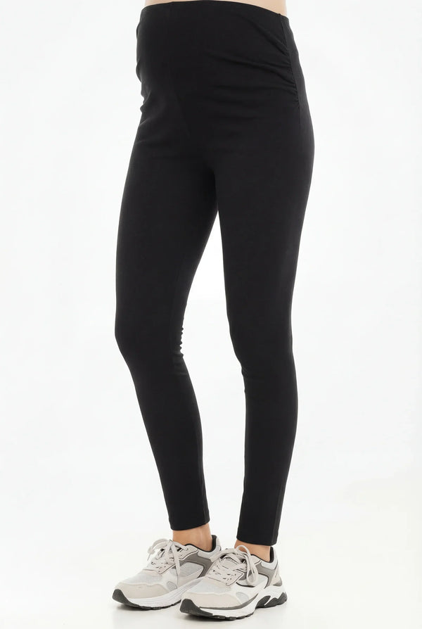 Βαμβακερό κολάν εγκυμοσύνης – μαύρο - - soonMAMA - Η σωστή προσθήκη στην κομψή και άνετη εγκυμοσύνη! - Παλτά για έγκυες