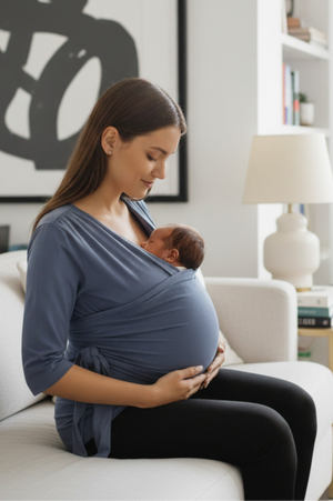 Μπλούζα για επαφή δέρμα με δέρμα – μπλε - - soonMAMA - Η σωστή προσθήκη στην κομψή και άνετη εγκυμοσύνη! - Παλτά για έγκυες