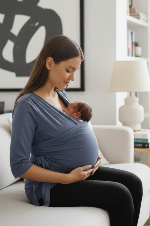 Μπλούζα για επαφή δέρμα με δέρμα – μπλε - - soonMAMA - Η σωστή προσθήκη στην κομψή και άνετη εγκυμοσύνη! - Παλτά για έγκυες