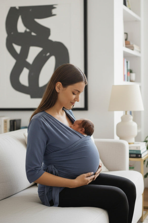 Μπλούζα για επαφή δέρμα με δέρμα – μπλε - - soonMAMA - Η σωστή προσθήκη στην κομψή και άνετη εγκυμοσύνη! - Παλτά για έγκυες