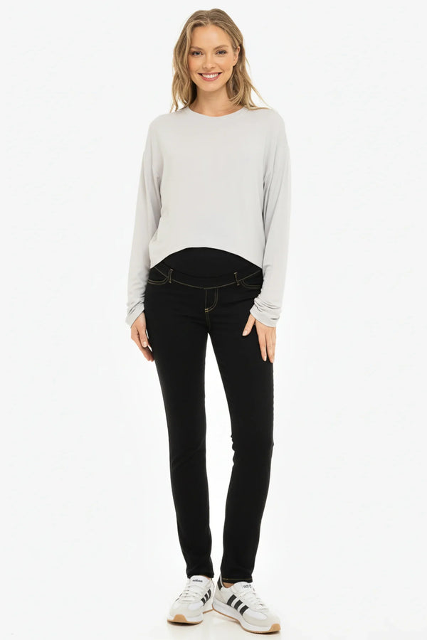 Ελαστικά τζιν εγκυμοσύνης με αφαιρούμενη ζώνη - - soonMAMA - Η σωστή προσθήκη στην κομψή και άνετη εγκυμοσύνη! - Παλτά για έγκυες