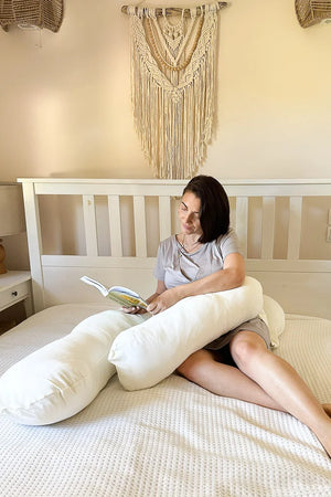 Μαξιλάρι εγκυμοσύνης και θηλασμού 3 σε 1 – Εκρού - - soonMAMA - Η σωστή προσθήκη στην κομψή και άνετη εγκυμοσύνη! - Παλτά για έγκυες