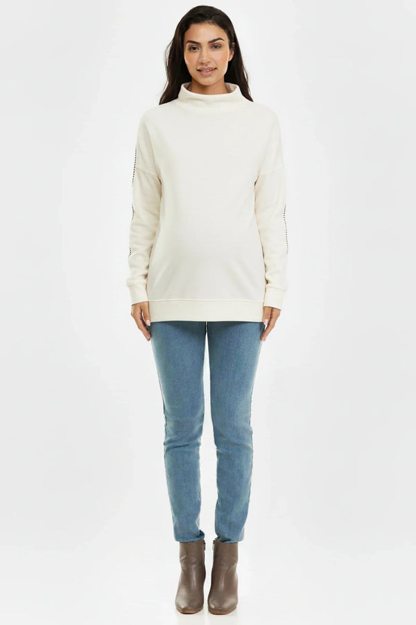 Εφαρμοστό ελαστικό τζιν εγκυμοσύνης με βαμβακερό άνω μέρος - - soonMAMA - Η σωστή προσθήκη στην κομψή και άνετη εγκυμοσύνη! - Παλτά για έγκυες