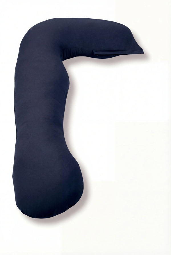 Μαξιλάρι εγκυμοσύνης 3 σε 1 - οργανικό βαμβάκι - σκούρο μπλε