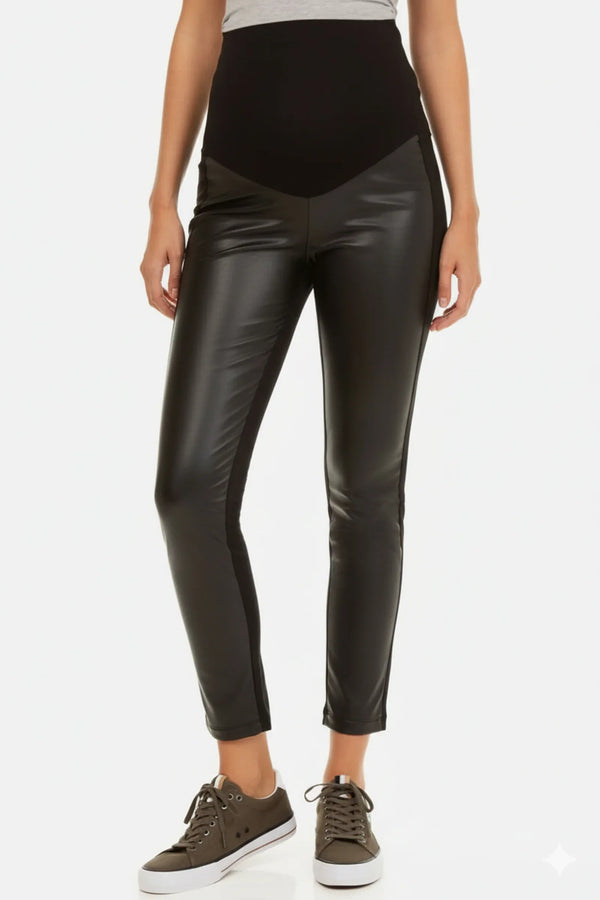 Kολάν εγκυμοσύνης από δερματίνη - Παντελόνι - soonMAMA - Η σωστή προσθήκη στην κομψή και άνετη εγκυμοσύνη! - Παλτά για έγκυες