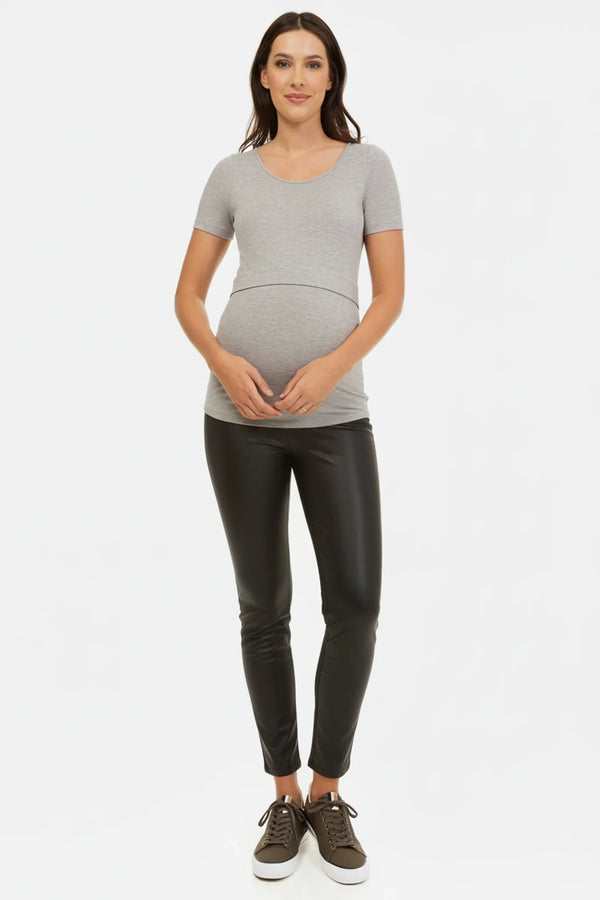 Kολάν εγκυμοσύνης από δερματίνη - Παντελόνι - soonMAMA - Η σωστή προσθήκη στην κομψή και άνετη εγκυμοσύνη! - Παλτά για έγκυες