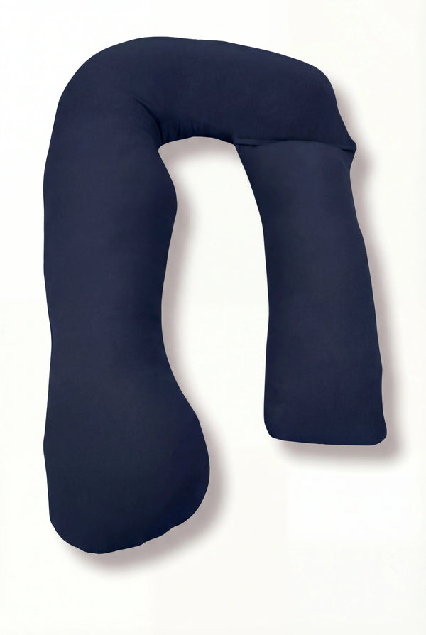 Μαξιλάρι εγκυμοσύνης 3 σε 1 - οργανικό βαμβάκι - σκούρο μπλε
