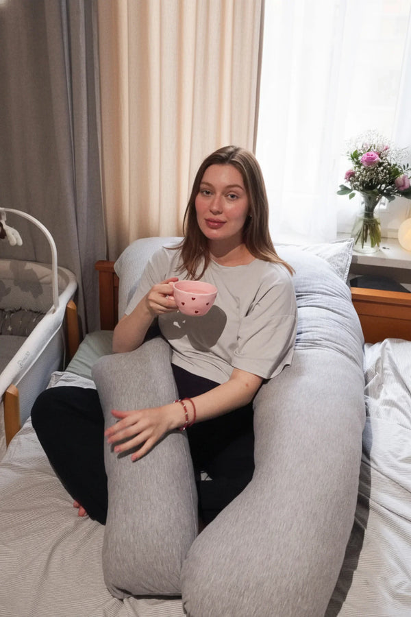 Μαξιλάρι εγκυμοσύνης και θηλασμού 3 σε 1 – Γκρι