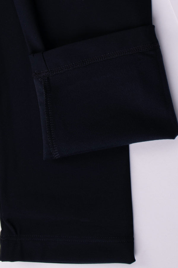 Σκούρο μπλε κολάν εγκυμοσύνης με χνουδωτό ύφασμα από μέσα - Παντελόνι - soonMAMA - Η σωστή προσθήκη στην κομψή και άνετη εγκυμοσύνη! - Παλτά για έγκυες