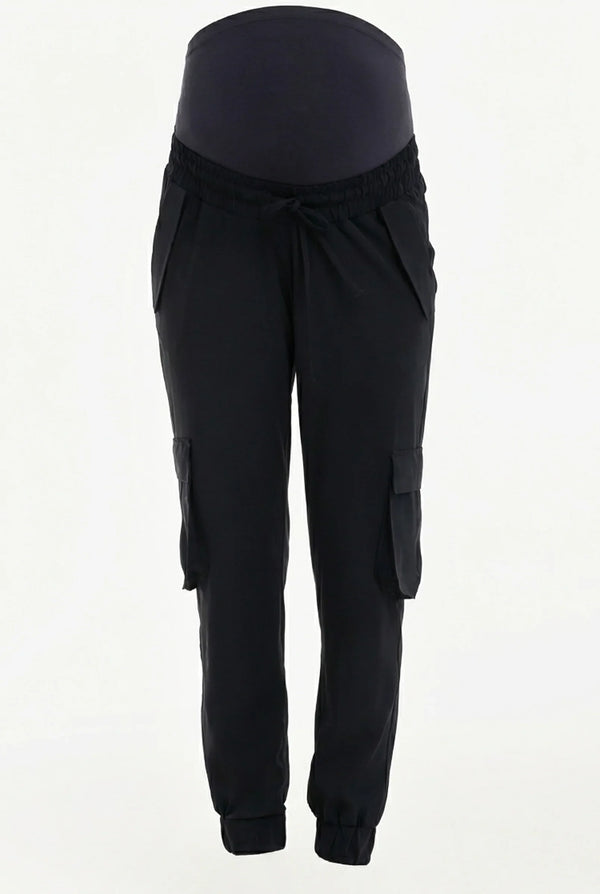 Παντελόνι cargo εγκυμοσύνης σε σκούρο μπλε