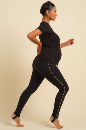 Κολάν εγκυμοσύνης με χρυσές λεπτομέρειες - - soonMAMA - Η σωστή προσθήκη στην κομψή και άνετη εγκυμοσύνη! - Παλτά για έγκυες