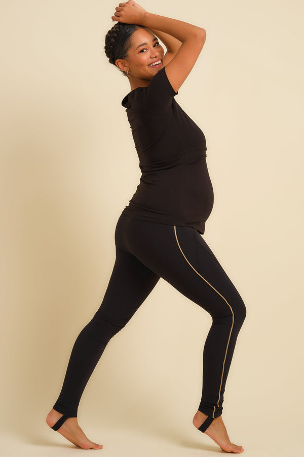 Κολάν εγκυμοσύνης με χρυσές λεπτομέρειες - - soonMAMA - Η σωστή προσθήκη στην κομψή και άνετη εγκυμοσύνη! - Παλτά για έγκυες