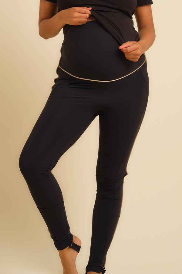 Κολάν εγκυμοσύνης με χρυσές λεπτομέρειες - - soonMAMA - Η σωστή προσθήκη στην κομψή και άνετη εγκυμοσύνη! - Παλτά για έγκυες