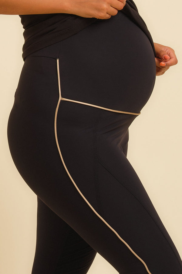 Κολάν εγκυμοσύνης με χρυσές λεπτομέρειες - - soonMAMA - Η σωστή προσθήκη στην κομψή και άνετη εγκυμοσύνη! - Παλτά για έγκυες