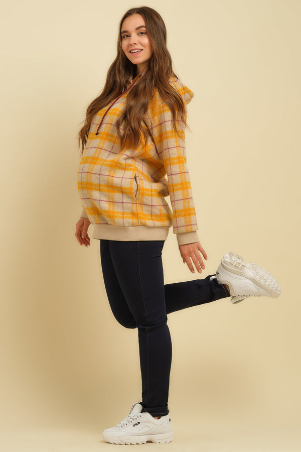 Φούτερ εγκυμοσύνης και θηλασμού με κουκούλα - - soonMAMA - Η σωστή προσθήκη στην κομψή και άνετη εγκυμοσύνη! - Παλτά για έγκυες