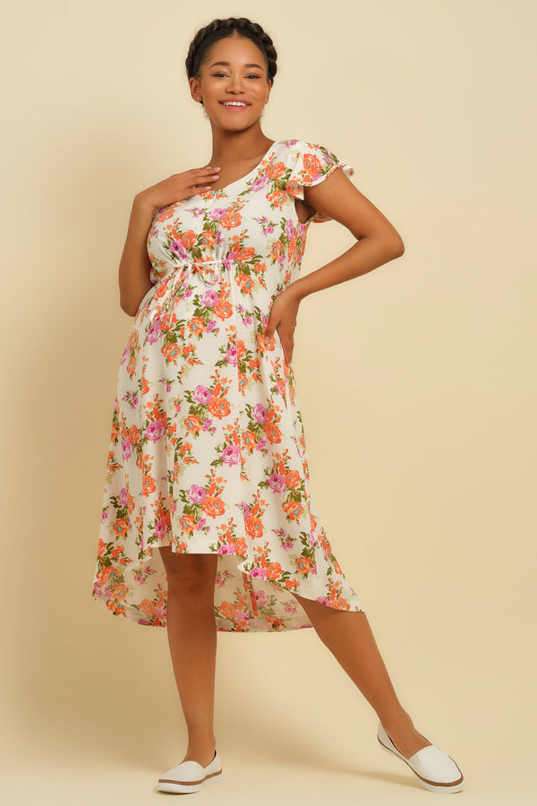 Ασύμμετρο φόρεμα εγκυμοσύνης και θηλασμού - - soonMAMA - Η σωστή προσθήκη στην κομψή και άνετη εγκυμοσύνη! - Παλτά για έγκυες