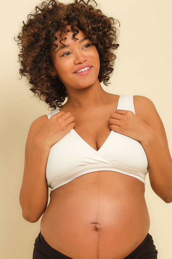 Βαμβακερό εκρού σουτιέν εγκυμοσύνης και θηλασμού - - soonMAMA - Η σωστή προσθήκη στην κομψή και άνετη εγκυμοσύνη! - Παλτά για έγκυες