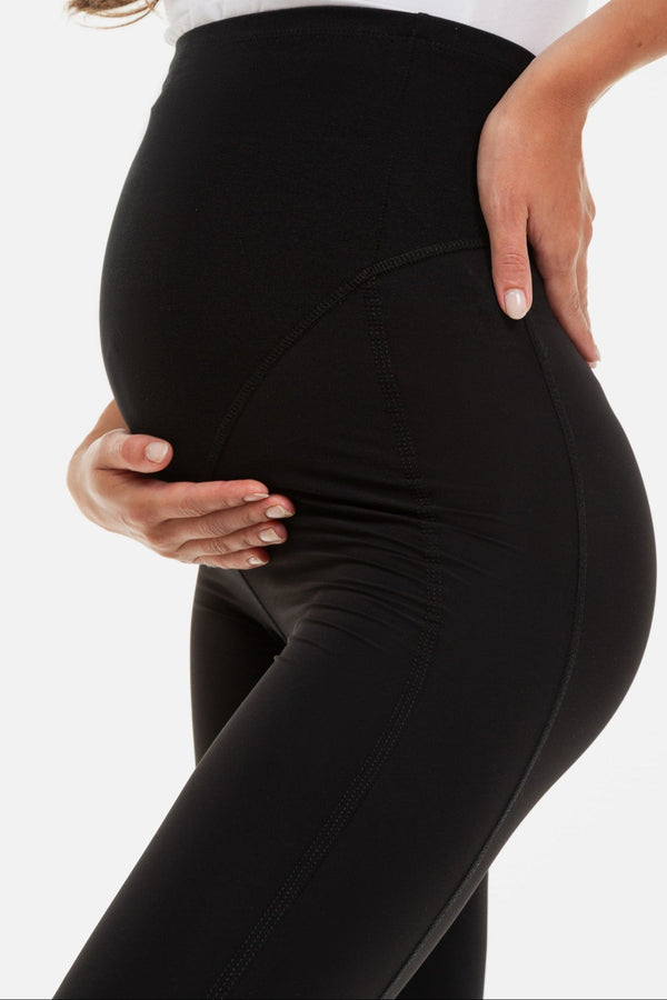 Μαύρο κολάν εγκυμοσύνης με οργανικό βαμβάκι - Clothing - soonMAMA - Η σωστή προσθήκη στην κομψή και άνετη εγκυμοσύνη! - Παλτά για έγκυες