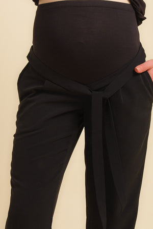 Φαρδύ μαύρο παντελόνι εγκυμοσύνης - Παντελόνι - soonMAMA - Η σωστή προσθήκη στην κομψή και άνετη εγκυμοσύνη! - Παλτά για έγκυες