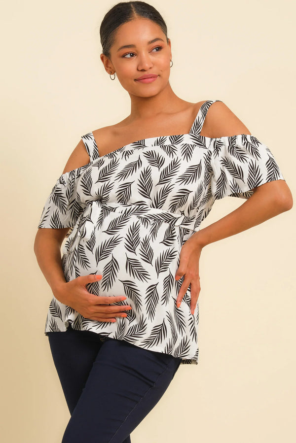 Μπλούζα εγκυμοσύνης με ανοίγματα στους ώμους