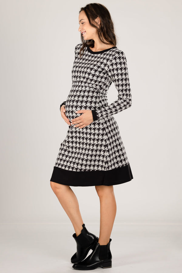 Φόρεμα εγκυμοσύνης και θηλασμού με μοτίβο - Φόρεμα - soonMAMA - Η σωστή προσθήκη στην κομψή και άνετη εγκυμοσύνη! - Παλτά για έγκυες