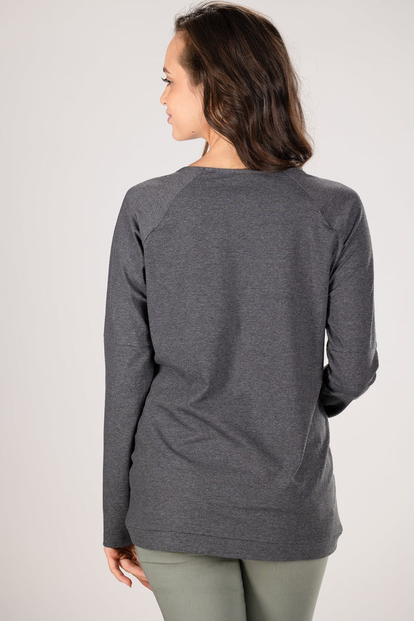 Βαμβακερή μπλούζα εγκυμοσύνης και θηλασμού - Μπλούζα - soonMAMA - Η σωστή προσθήκη στην κομψή και άνετη εγκυμοσύνη! - Παλτά για έγκυες