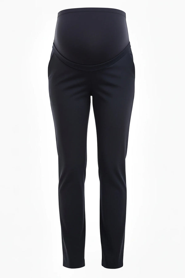 Παντελόνι εγκυμοσύνης σε σκούρο μπλε - - soonMAMA - Η σωστή προσθήκη στην κομψή και άνετη εγκυμοσύνη! - Παλτά για έγκυες