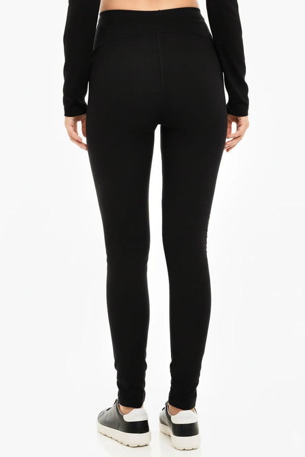 Μαύρο κολάν εγκυμοσύνης με ζεστή επένδυση