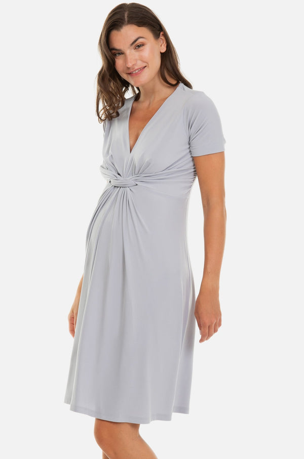 Φόρεμα εγκυμοσύνης με κόμπο -  - soonMAMA - Η σωστή προσθήκη στην κομψή και άνετη εγκυμοσύνη! - Παλτά για έγκυες