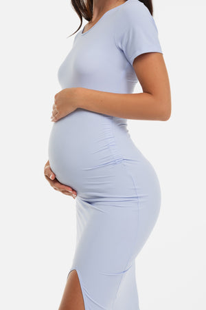 Μακρύ φόρεμα εγκυμοσύνης και θηλασμού με ανοίγματα -  - soonMAMA - Η σωστή προσθήκη στην κομψή και άνετη εγκυμοσύνη! - Παλτά για έγκυες
