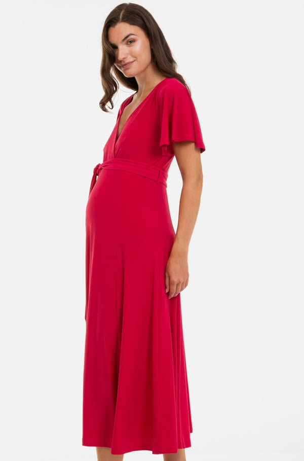 Μακρύ φόρεμα μητρότητας και θηλασμού σε γραμμή Α -  - soonMAMA - Η σωστή προσθήκη στην κομψή και άνετη εγκυμοσύνη! - Παλτά για έγκυες