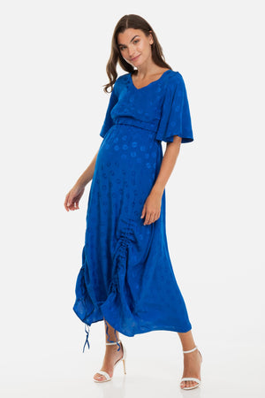 Μακρύ φόρεμα μητρότητας και θηλασμού με βολάν -  - soonMAMA - Η σωστή προσθήκη στην κομψή και άνετη εγκυμοσύνη! - Παλτά για έγκυες