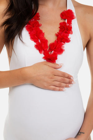 Ολόσωμο μαγιό εγκυμοσύνης με λουλούδια σιφόν -  - soonMAMA - Η σωστή προσθήκη στην κομψή και άνετη εγκυμοσύνη! - Παλτά για έγκυες