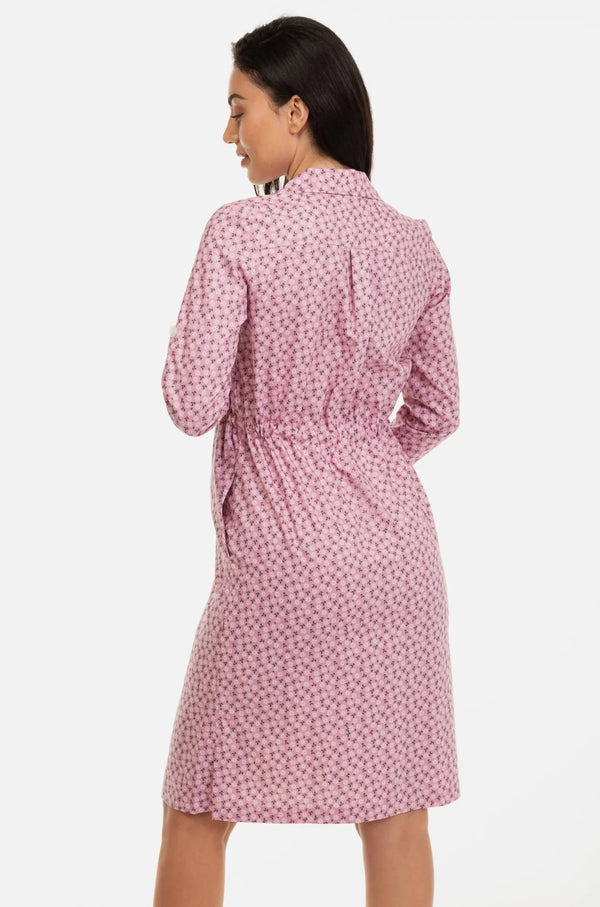 Памучна рокля-риза за бременни и кърмещи -  - soonMAMA - Η σωστή προσθήκη στην κομψή και άνετη εγκυμοσύνη! - Παλτά για έγκυες